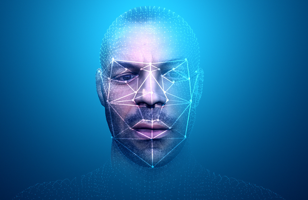 3d illustration Facial Recognition System
