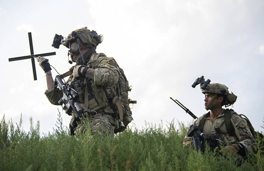 image of Tactical Air Control Party (TACP) specialists at the 13th Air Support Operations Squadron conduct reconnaissance training, Aug. 03, 2021, at Fort Carson Army Base, CO.