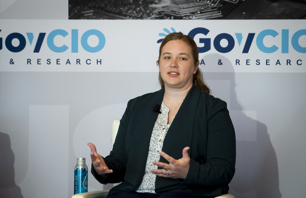 image of Nicole Thompson, digital services expert at the Defense Digital Service, speaks at GovCIO Media & Research's CyberScape: Zero Trust event September 29, 2022