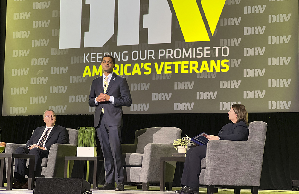 image of The Department of Veterans Affairs' new Undersecretary for Health Shereef Elnahal discusses priorities at DAV's 2022 National Convention in Orlando, Florida.