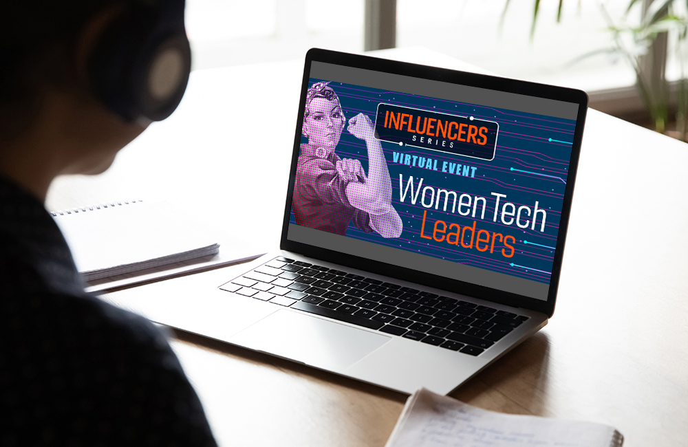 Influencers Series - Women Tech Leaders screen on laptop