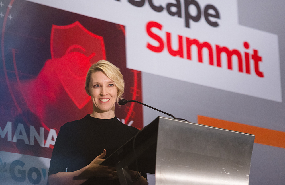 Dcode's Meaghan Metzger at the CyberScape Summit