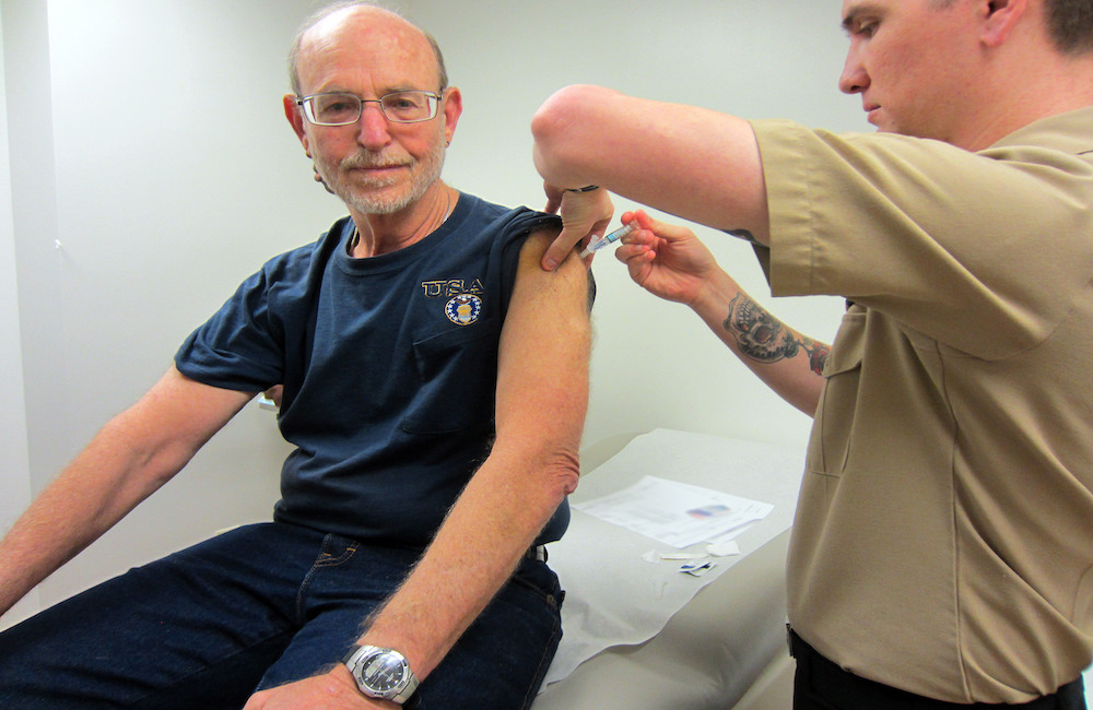 Lovell FHCC vaccinates first veteran in Immunization Clinic