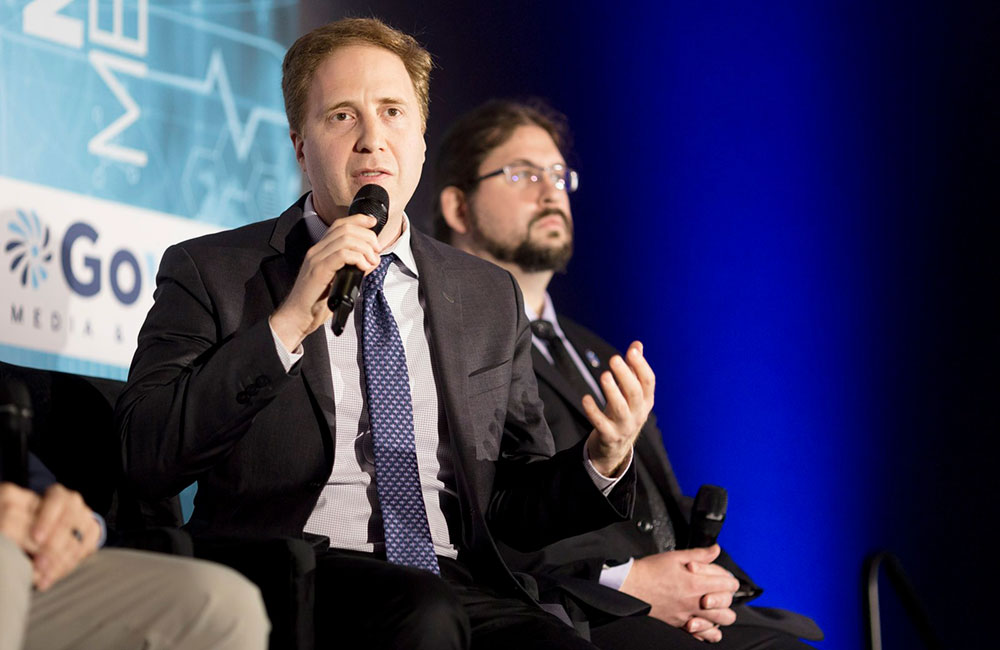 FDA CDRH Chief Medical Officer for Digital Health Center of Excellence Dr. Matthew Diamond speaks during the Health IT Summit in Bethesda, Maryland, Sept. 19, 2024.