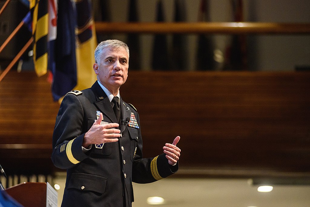 Former U.S. Cyber Command Commander and NSA Director Gen. Paul Nakasone delivers the opening keynote address at the 2nd Annual Billington International Cybersecurity Summit in Washington, D.C., March 30, 2017.