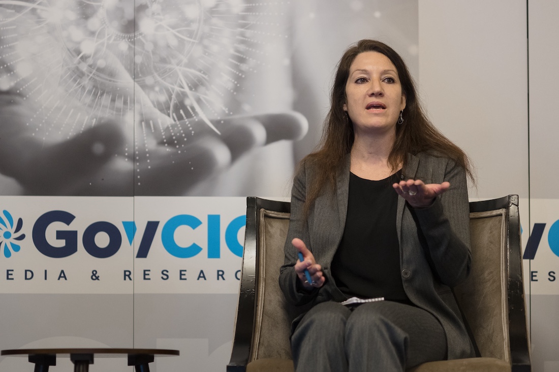 Department of Health and Human Services CDO Kristen Honey discusses AI priorities at a 2024 GovCIO Media & Research Event.