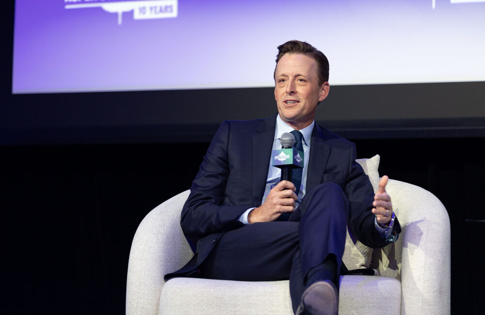 The White House National Cyber Director Sean Cairncross outlines the pillars of the newest edition of the national cybersecurity strategy at the Aspen Cyber Summit on Nov. 18, 2025, in Washington, D.C.