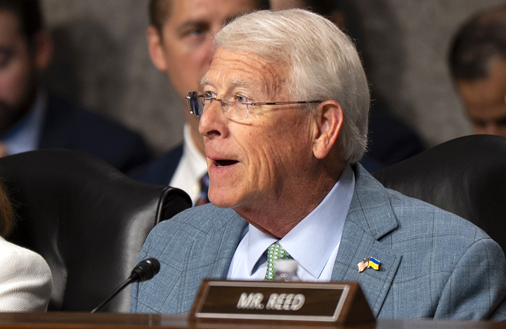 Sen. Roger Wicker speaks during a hearing in the Senate in June. Wicker called the NDAA "a direct reflection of the severity of that threat environment" this week.