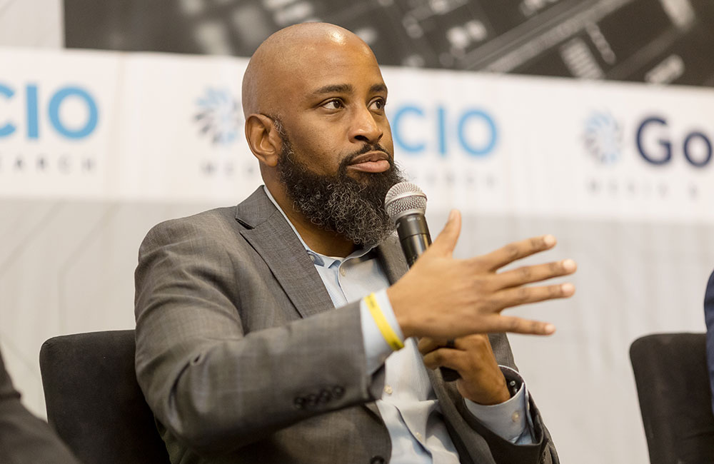 Homeland Security Science and Technology Directorate Cybersecurity Science Advisor Donald Coulter speaks at GovCIO Media & Research's Federal Zero Trust Forum in Arlington, Virginia, on Dec. 16, 2025.