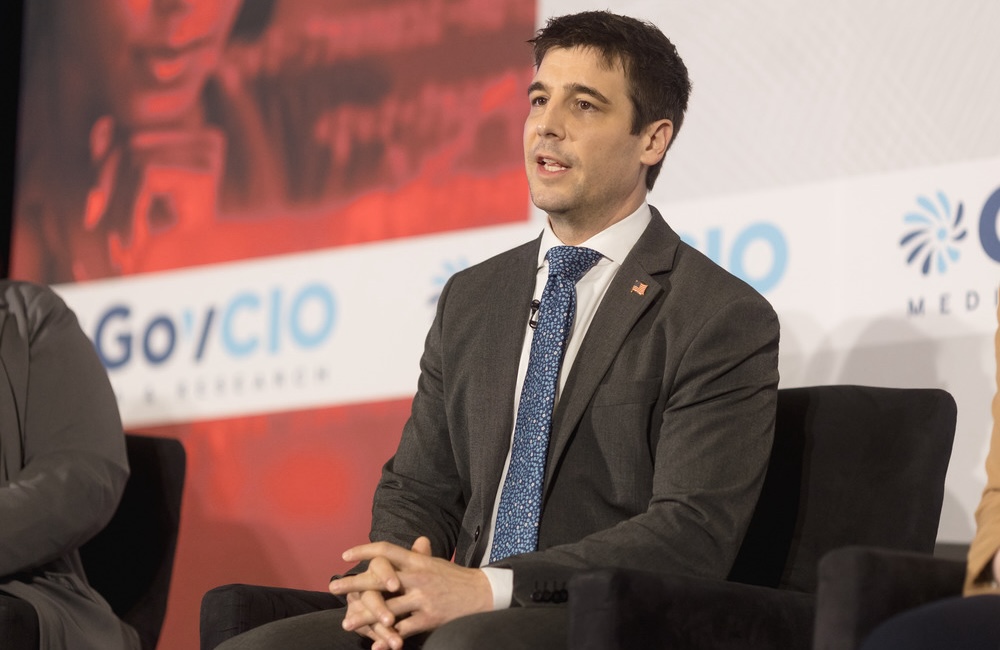Environmental Protection Agency's CIO Carter Farmer discusses how the agency is securing critical infrastructure during a panel at GovCIO Media & Research's CyberScape: The Federal Cybersecurity Summit April 16, 2026, in Arlington, Virginia.