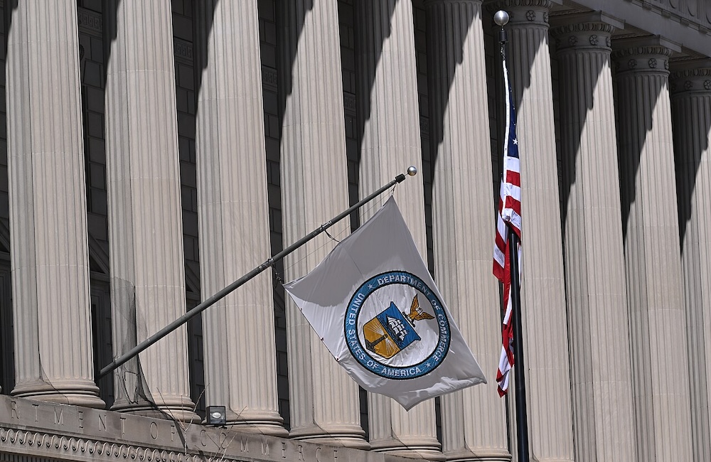 Department of Commerce flag flying, Washington, DC