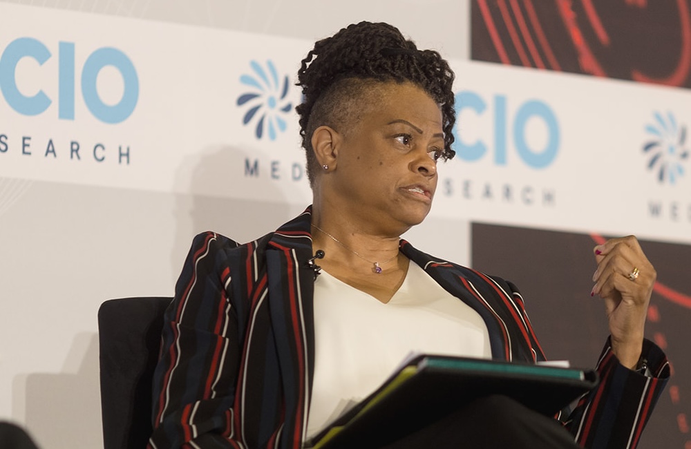 HHS Assistant Inspector General for Cybersecurity and IT Audits Tamara Lilly speaks at CyberScape: The Federal Cybersecurity Summit on April 16, 2026, in Arlington, Virginia.
