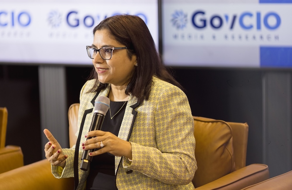 Mangala Kuppa, DOL CIO and CAIO, discusses the challenges of modernizing legacy systems at GovCIO Media & Research's Federal IT Efficiency Summit on May 20, 2026, in Reston, Virginia.