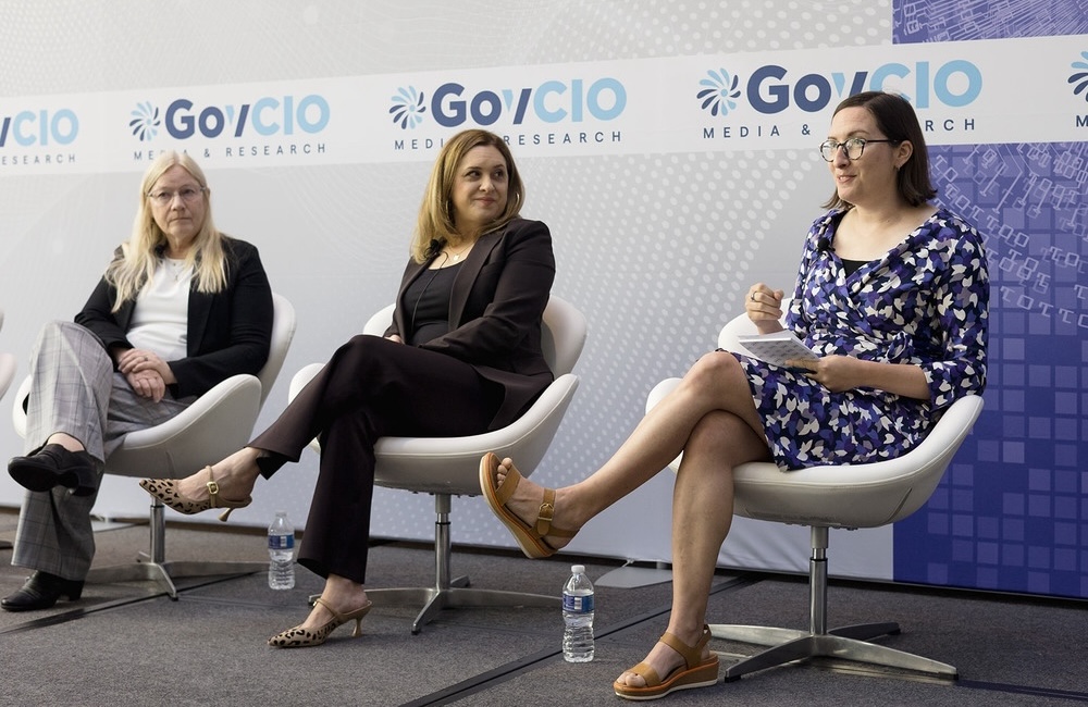 NASA SEWP's Theresa Kenney, Equinix's Christine Pacheco and GSA TMF's Jessie Posilkin speak during GovCIO Media & Research's Federal Tech Leaders Summit on June 12, 2026, in Washington, D.C.