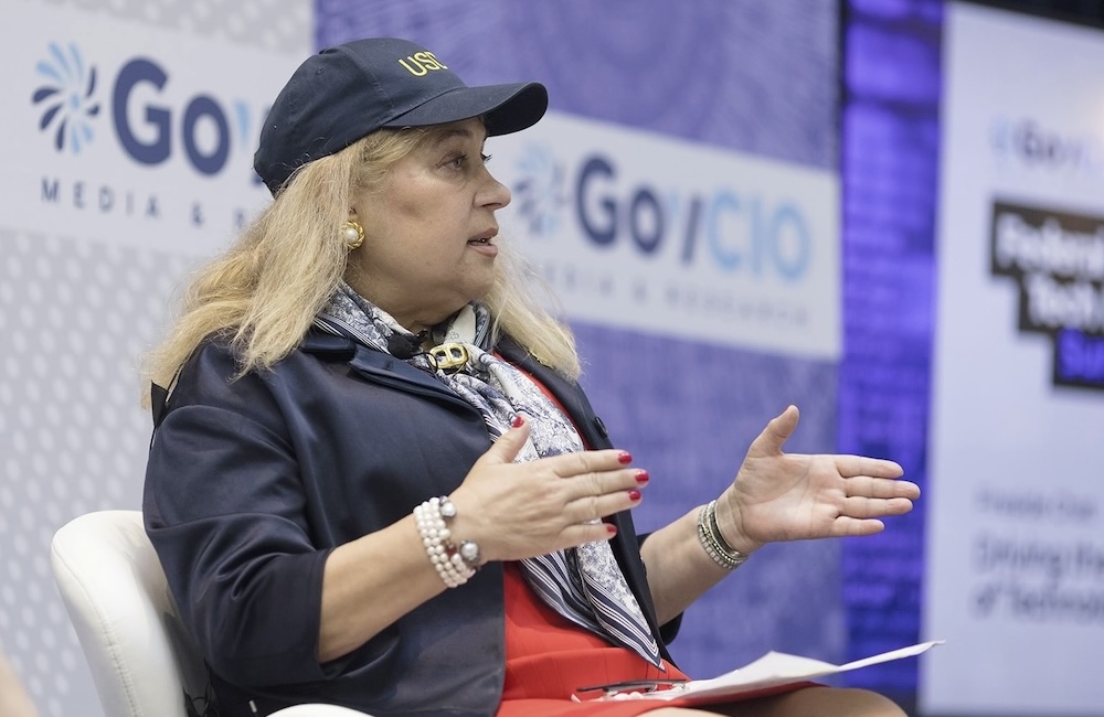 Transportation Department's Assistant Secretary for Research and Technology Seval Oz discusses how the department is working with states to share highway data along major interstate routes during GovCIO Media & Research's Federal Tech Leaders Summit on June 12, 2026, in Washington, D.C.