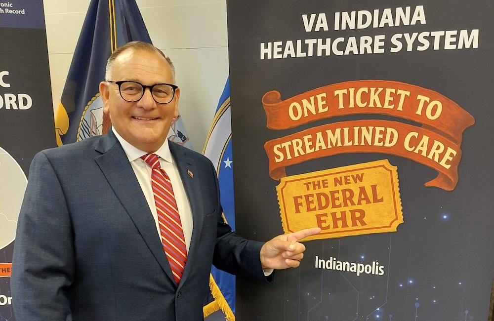 Michael Hershman, director of the Richard L. Roudebush VA Medical Center in Indianapolis, Indiana, at the rollout of VA's electronic health records system on Aug. 20, 2026.