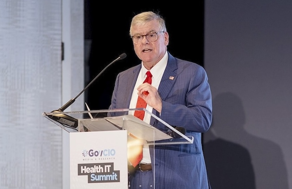 HRSA Administrator Tom Engels discusses the use of AI to support nursing home staff at GovCIO Media & Research's Health IT Summit on Sept. 2, 2026, in Bethesda, Maryland.